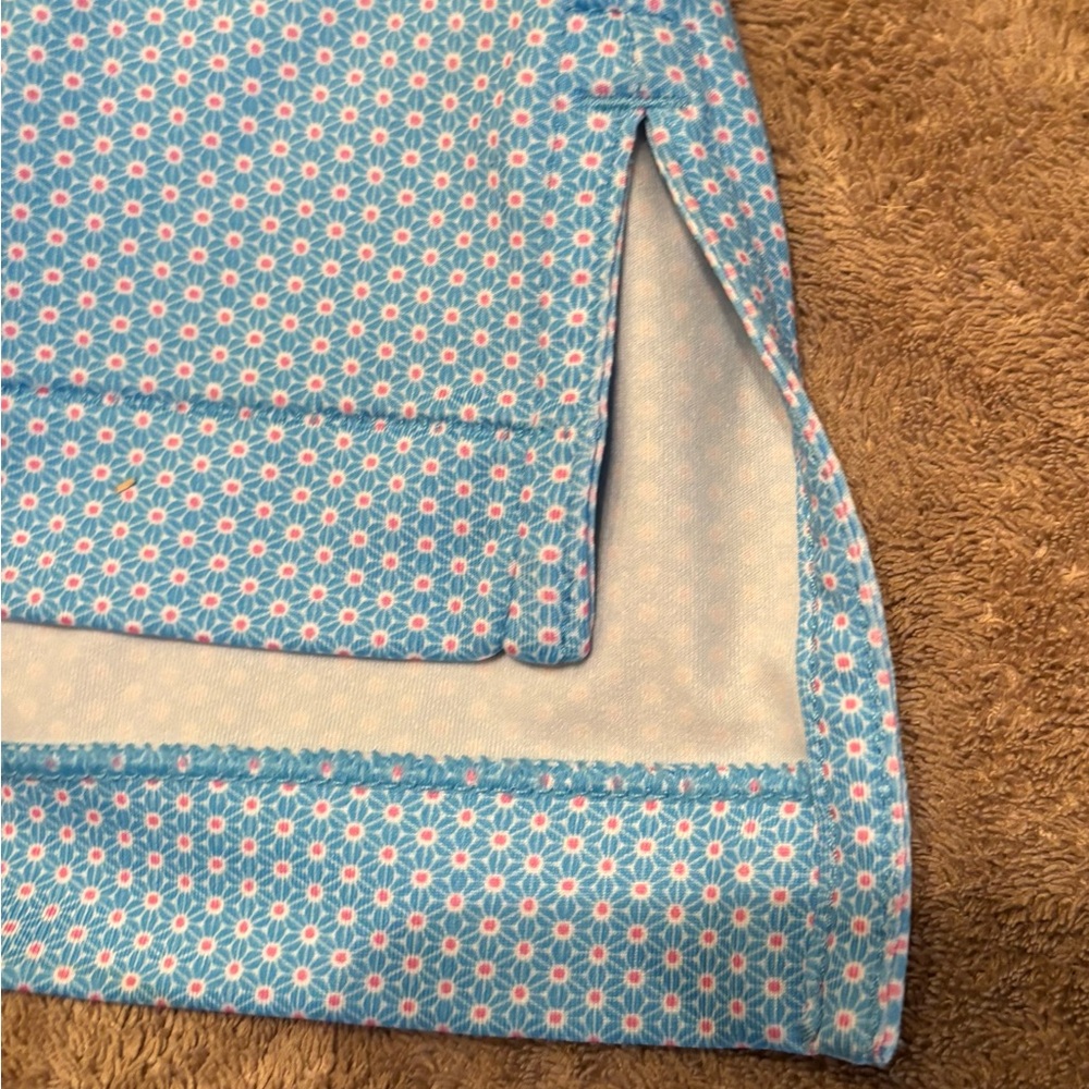 Peter Millar Light Blue Patterned Polo Shirt Size… - image 4